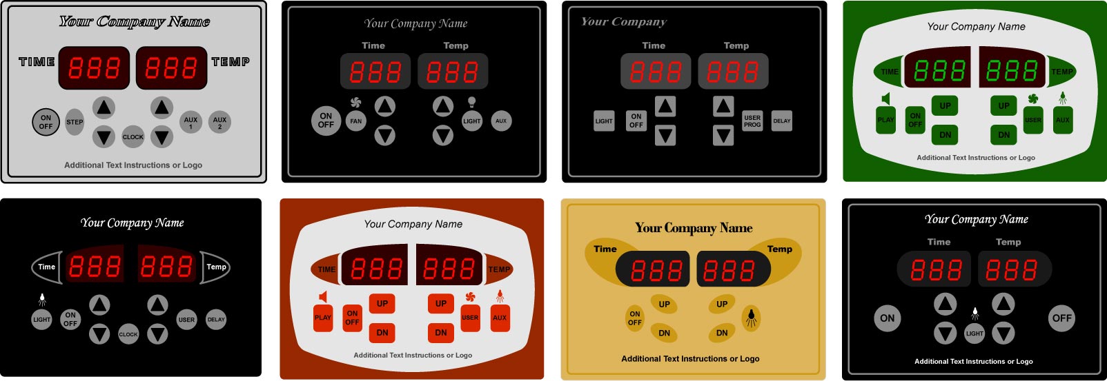 Sauna Controller face panels