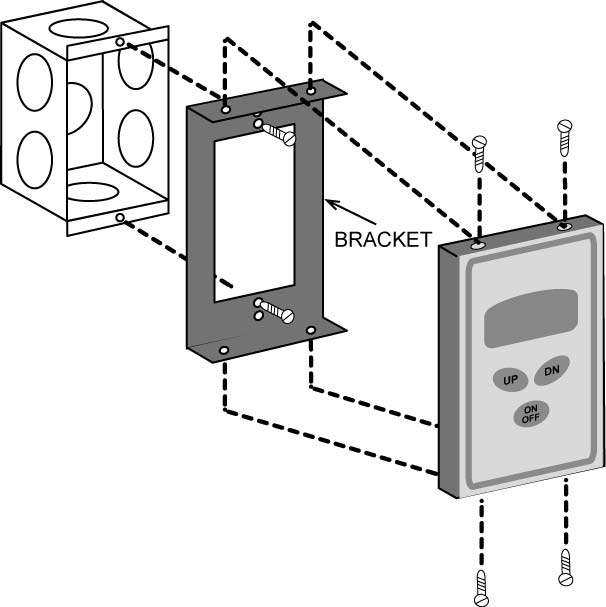 Thermostat mounting in 1-gang box