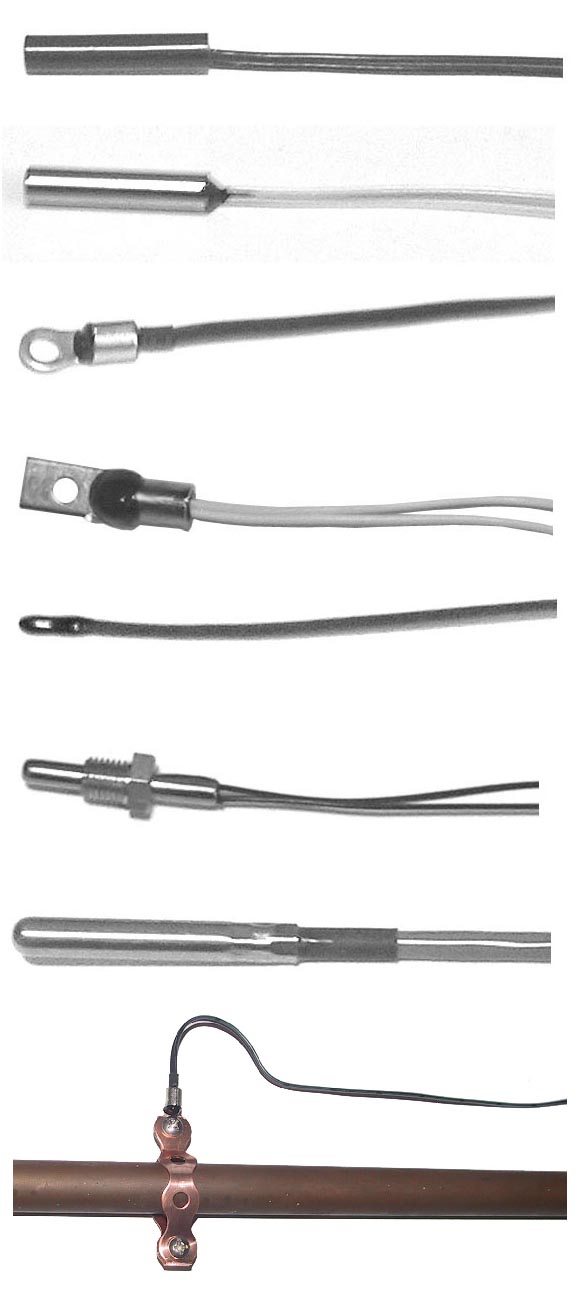 Temperature sensor probes for thermostat